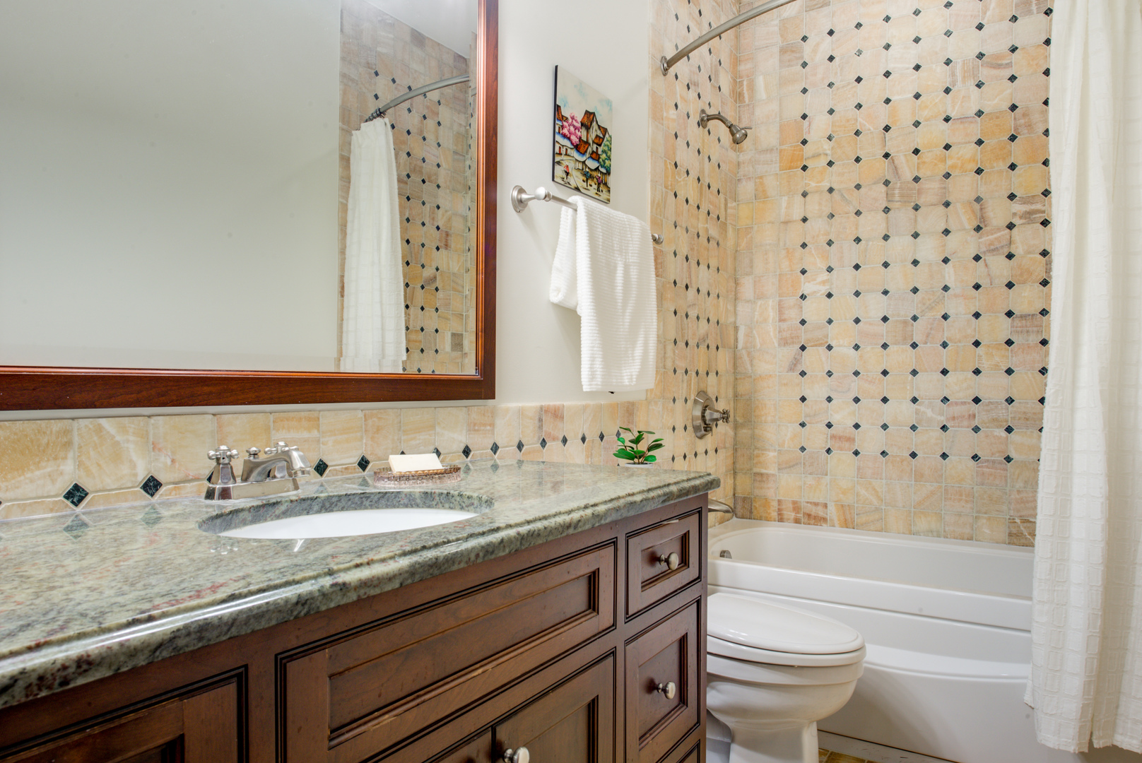 102 Longmeadow Road Winnetka, IL 60093 - Photo 34 of 52 a bathroom with a granite countertop sink toilet and shower