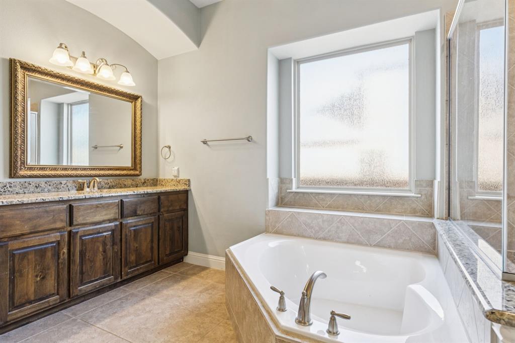 10234 Cava Road Frisco, TX 75035 - Photo 19 of 40 a bathroom with a tub sink and mirror