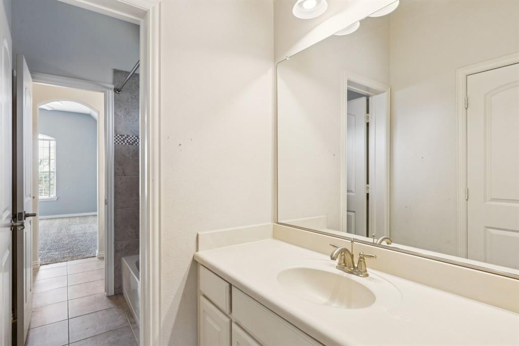 10234 Cava Road Frisco, TX 75035 - Photo 25 of 40 a bathroom with a sink and a mirror