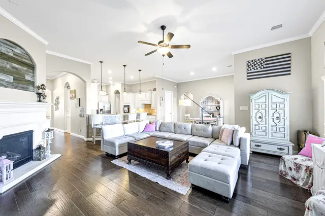 a workspace with furniture and a window