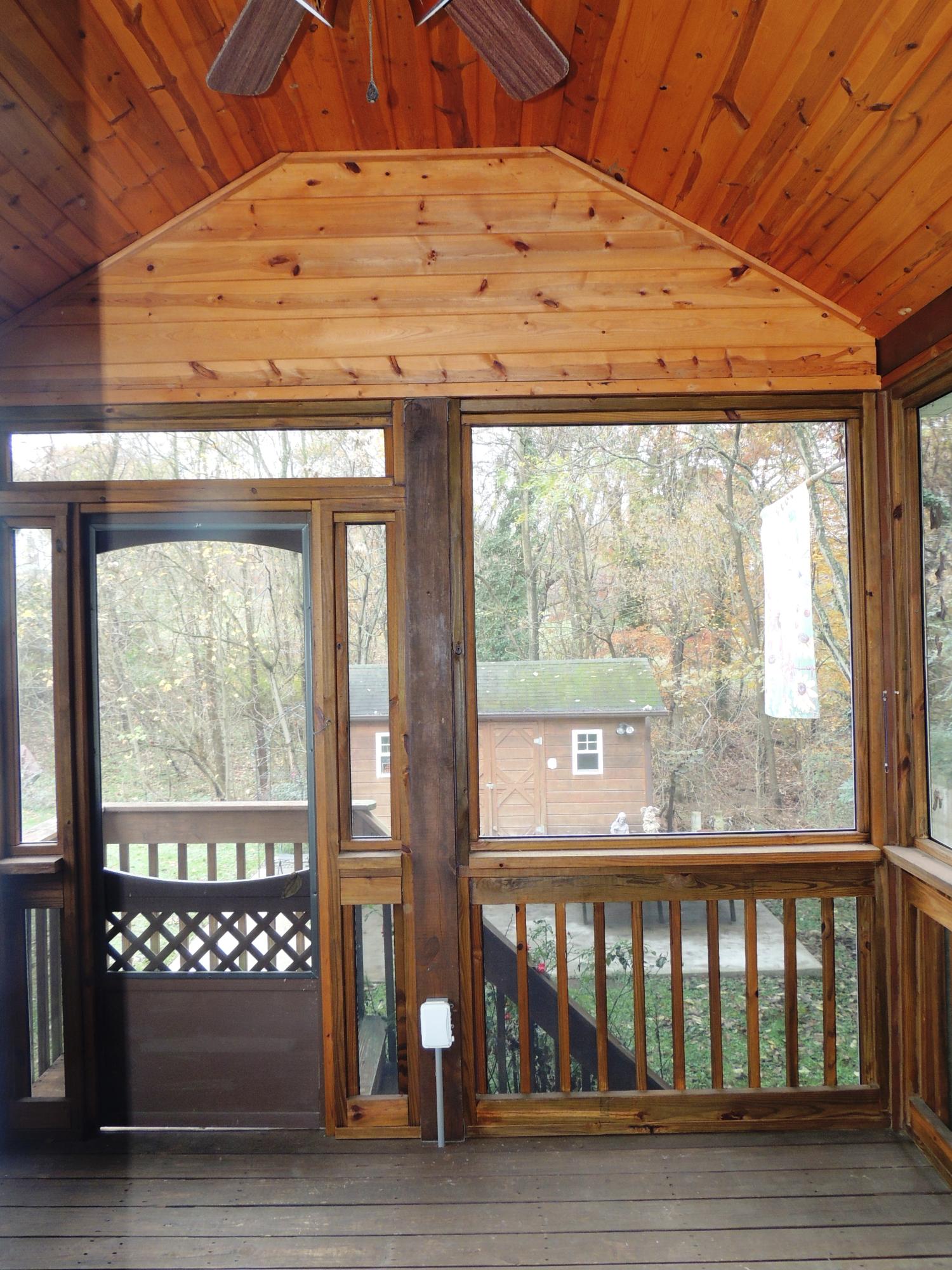 1439 Kefauver Road Southeast Roanoke, VA 24014 - Photo 9 of 14 Screened Porch with Cathedral Ceiling
