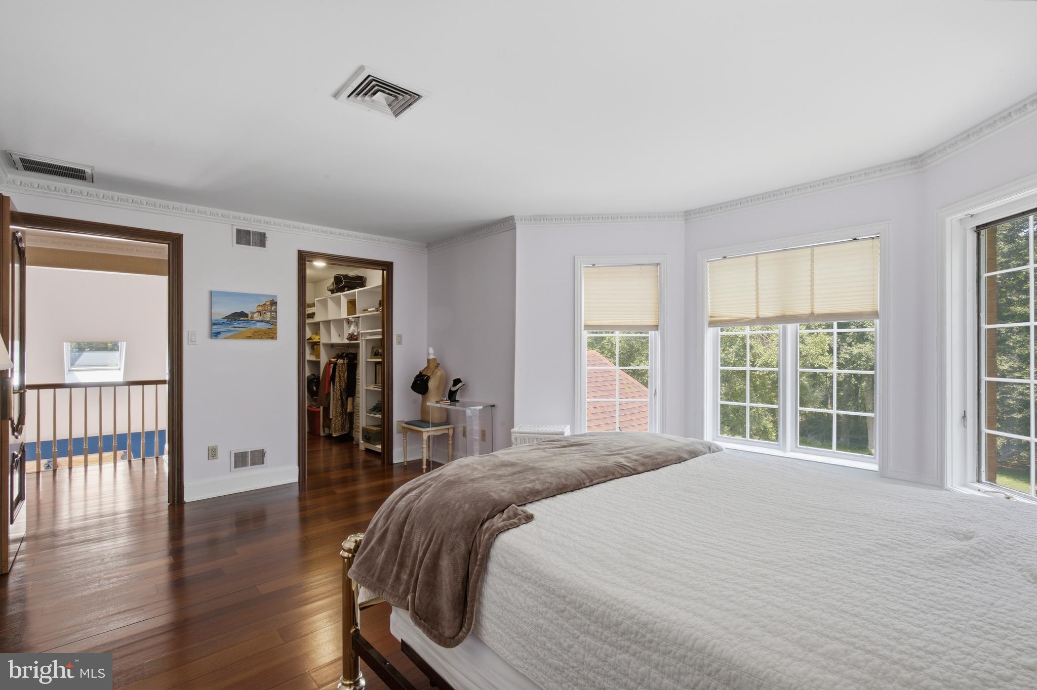 1733 Stocton Road Jenkintown, PA 19046 - Photo 75 of 149 a bedroom with a large window and a wooden floor