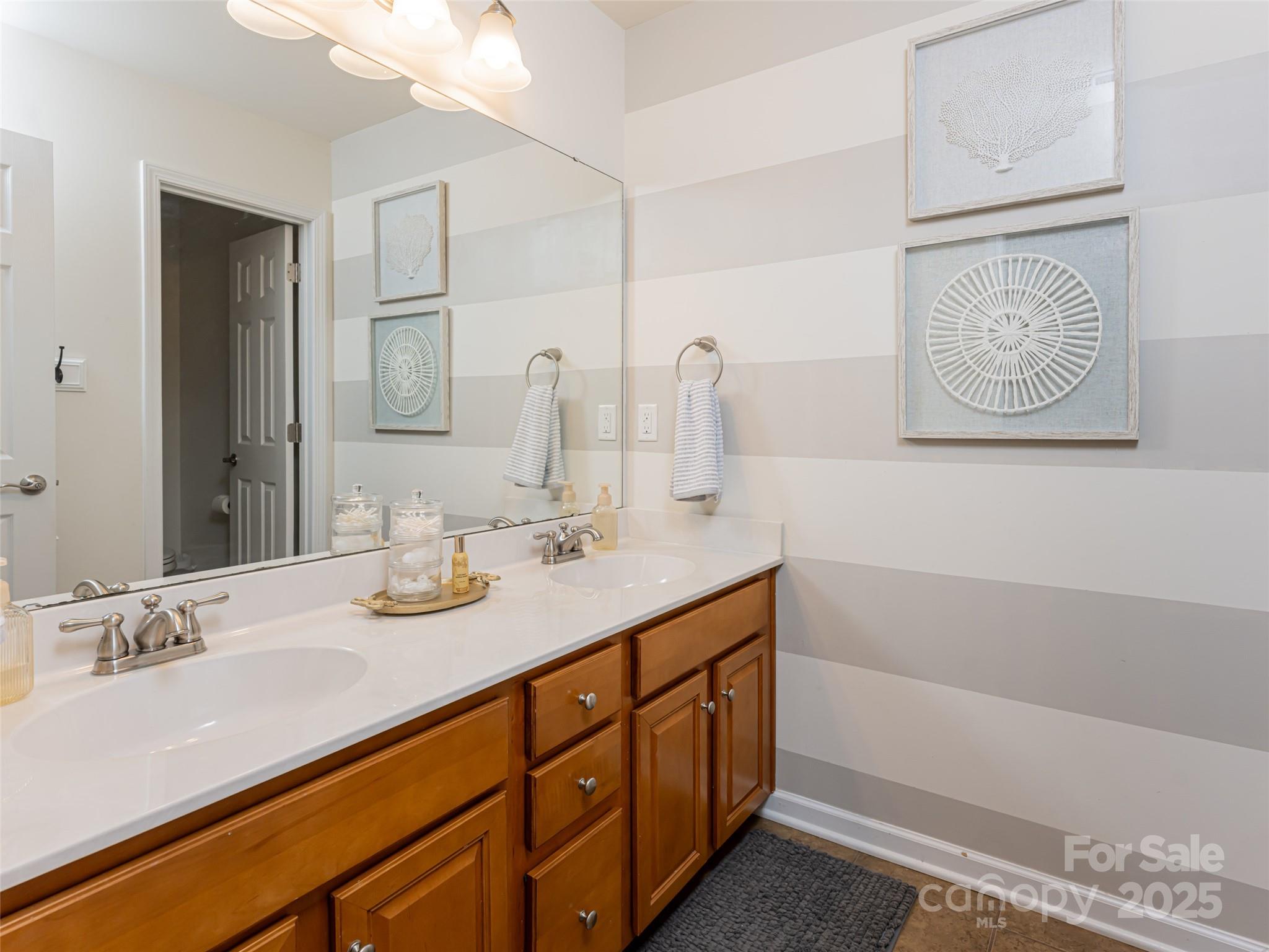 289 Roanoke Road Fletcher, NC 28732 - Photo 30 of 39 a bathroom with a sink and a mirror