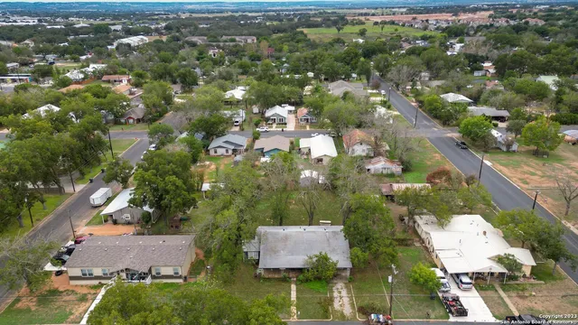 an aerial view of multiple house