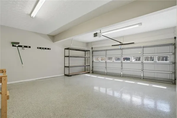 a view of a garage