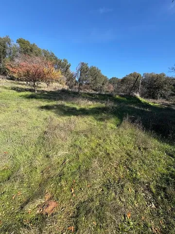 a view of a lake with a mountain in the background