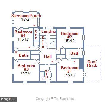 4303 Rugby Road Baltimore, MD 21210 - Photo 27 of 57 Second Floor Layout