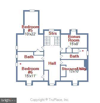 4303 Rugby Road Baltimore, MD 21210 - Photo 40 of 57 Third Floor Layout