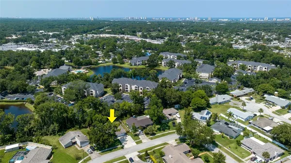 an aerial view of multiple house