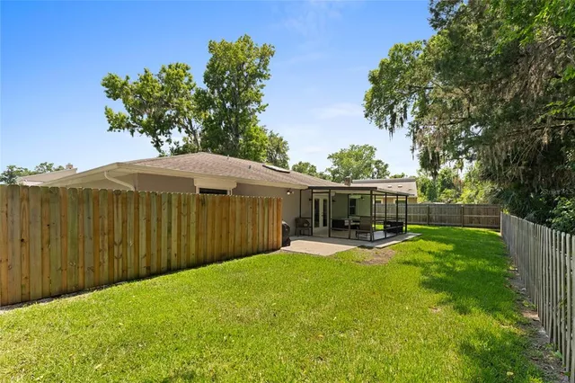 a view of a backyard with a garden