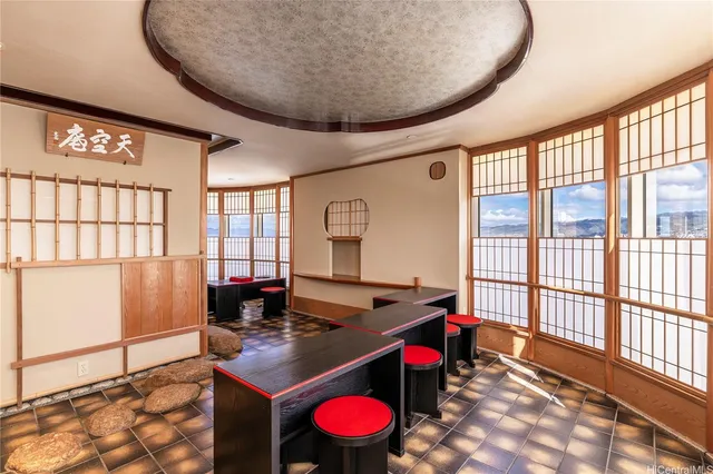 a room with furniture and window