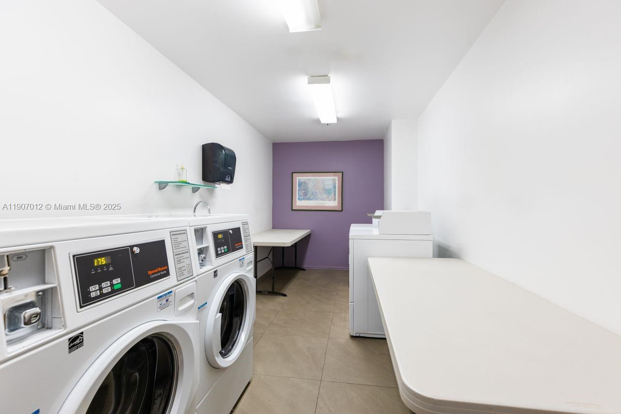 1621 Bay Road, Unit PH1 Miami Beach, FL 33139 - Photo 24 of 32 a view of living room washer and dryer