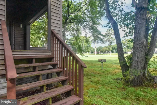 a view of an outdoor space and swimming pool
