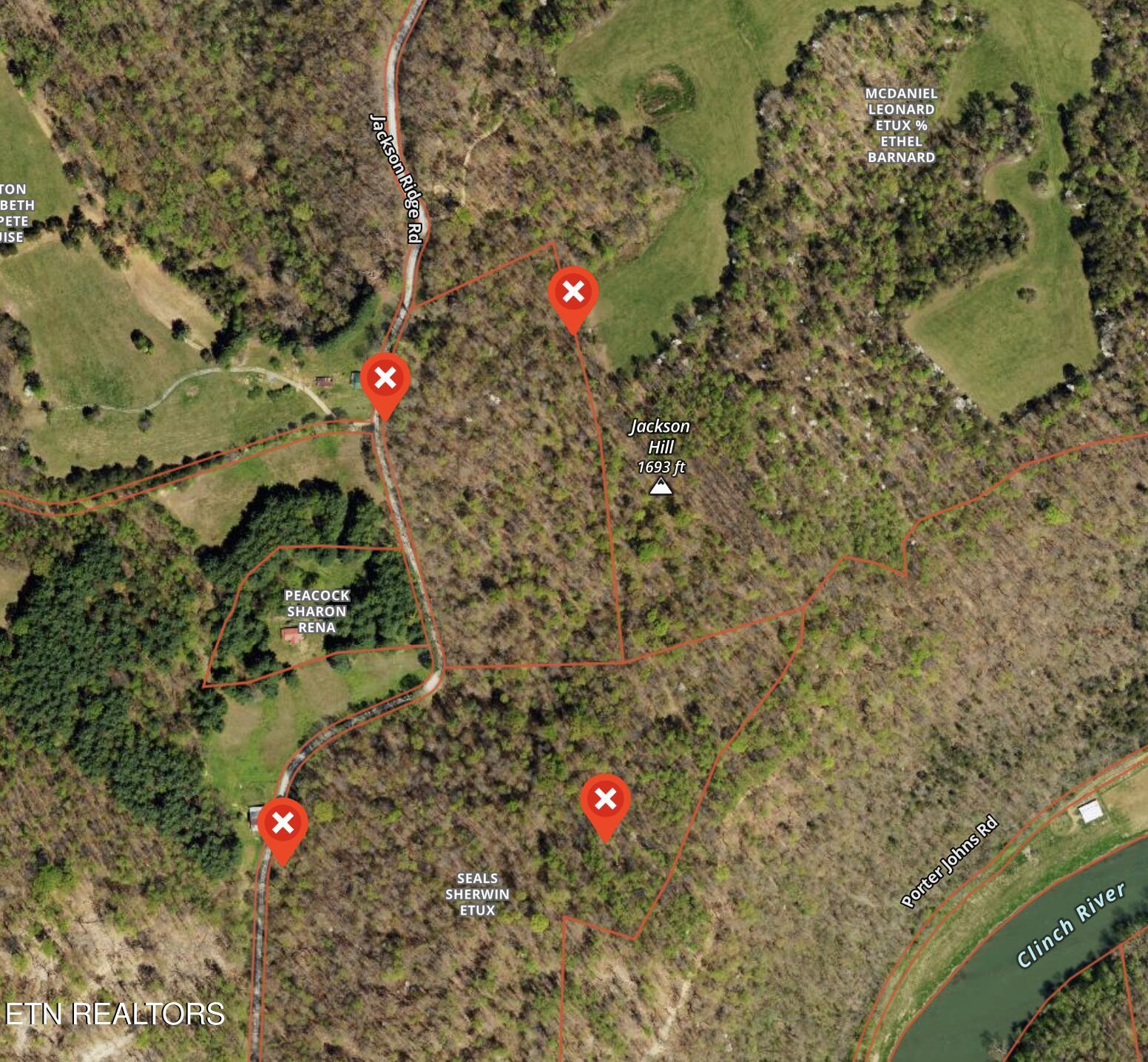 0 Jackson Ridge Road Tazewell, TN 37879 - Photo 28 of 28 Aerial estimate of boundaries