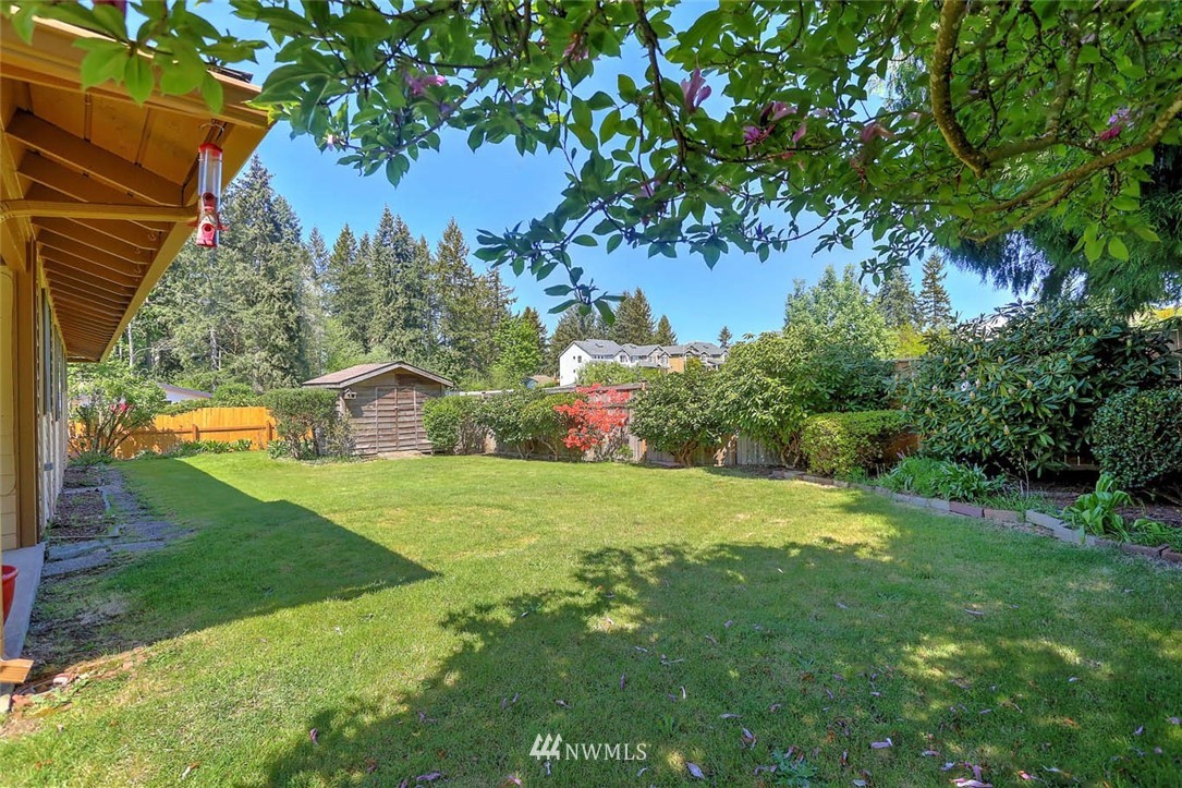 4518 Southeast 2nd Street Renton, WA 98059 - Photo 27 of 29 a view of a big yard with plants and a large tree