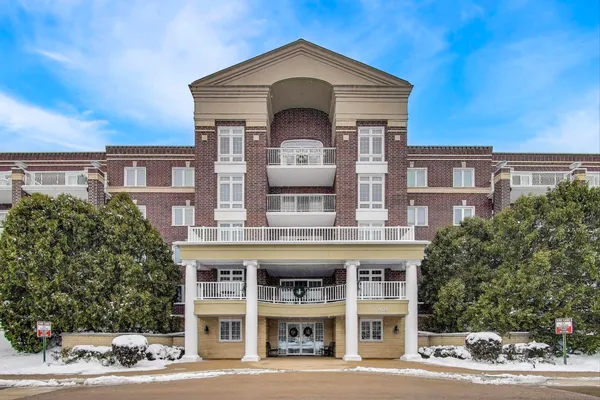a front view of a building