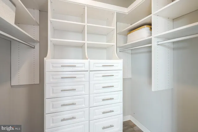 a close view of closet