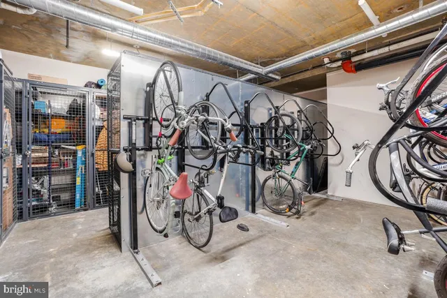 a view of a bike storage