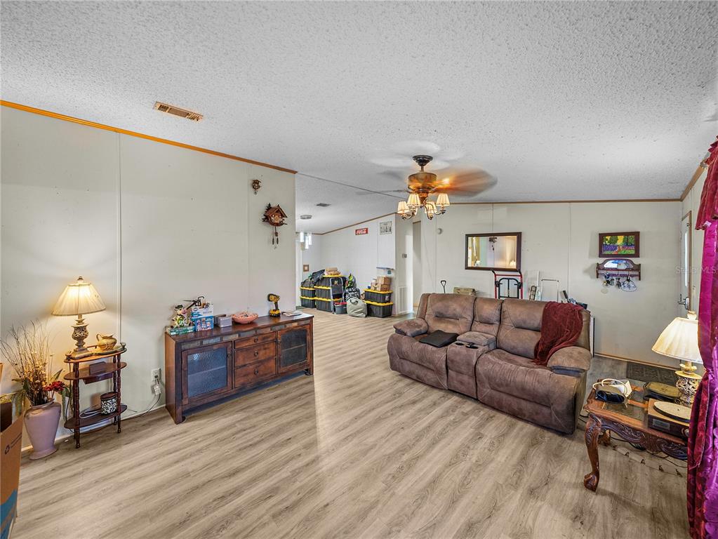 11404 Lithia Pinecrest Road Lithia, FL 33547 - Photo 13 of 63 a living room with furniture and a chandelier