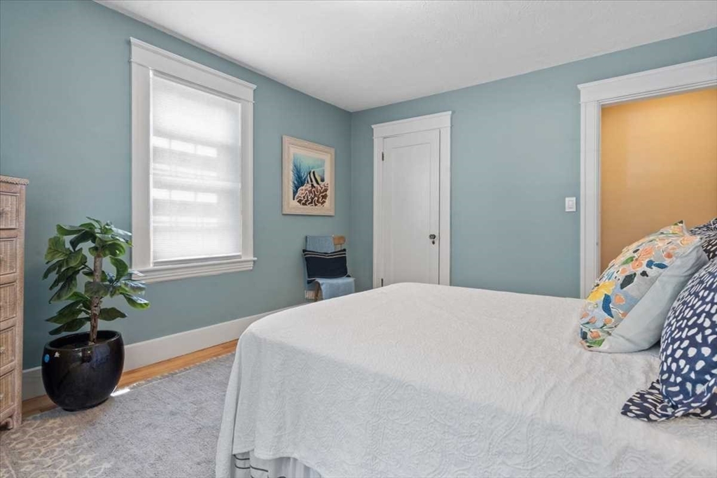 61 Havelock Road Worcester, MA 01602 - Photo 22 of 37 a bedroom with a bed and a potted plant