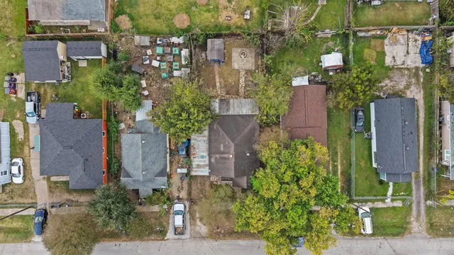 an aerial view of multiple house