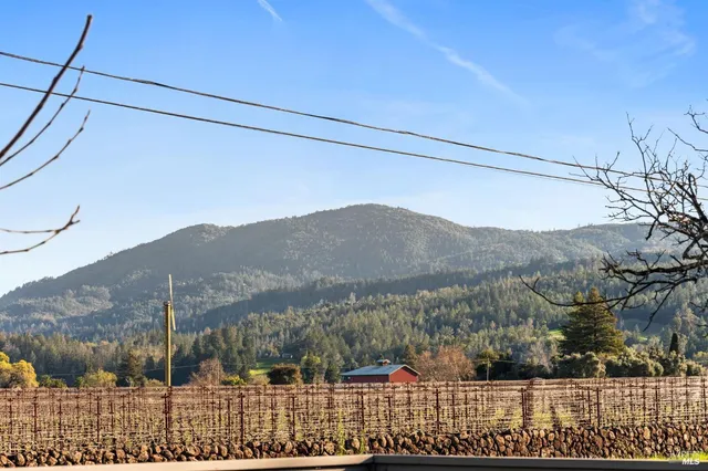 a view of city and mountain