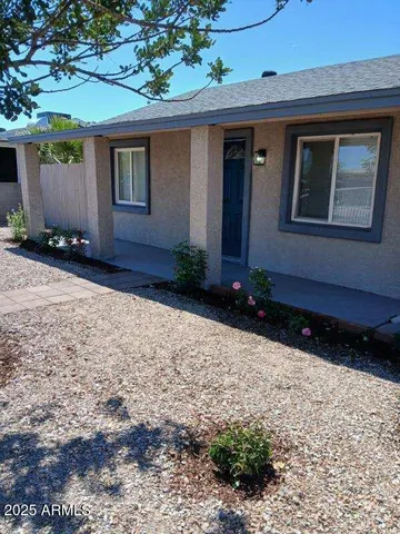 a front view of a house