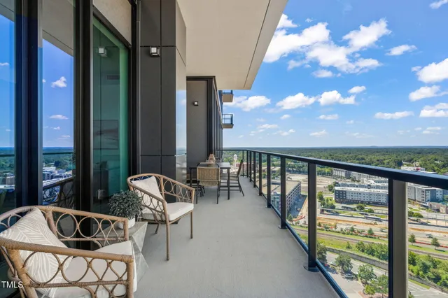 a view of a terrace with couches