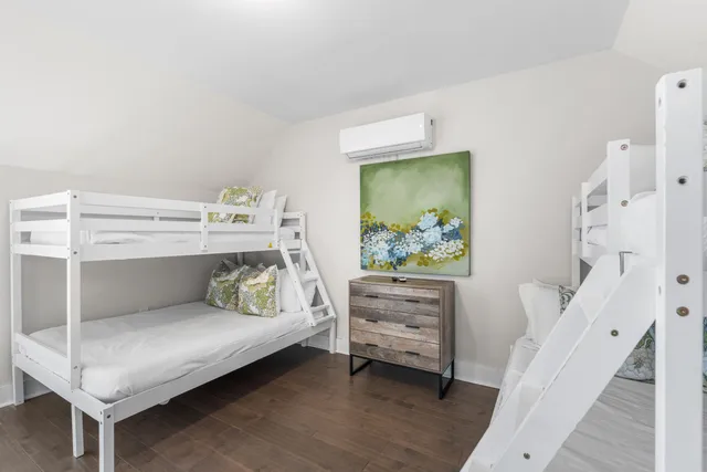 a view of a swimming pool with an outdoor seating