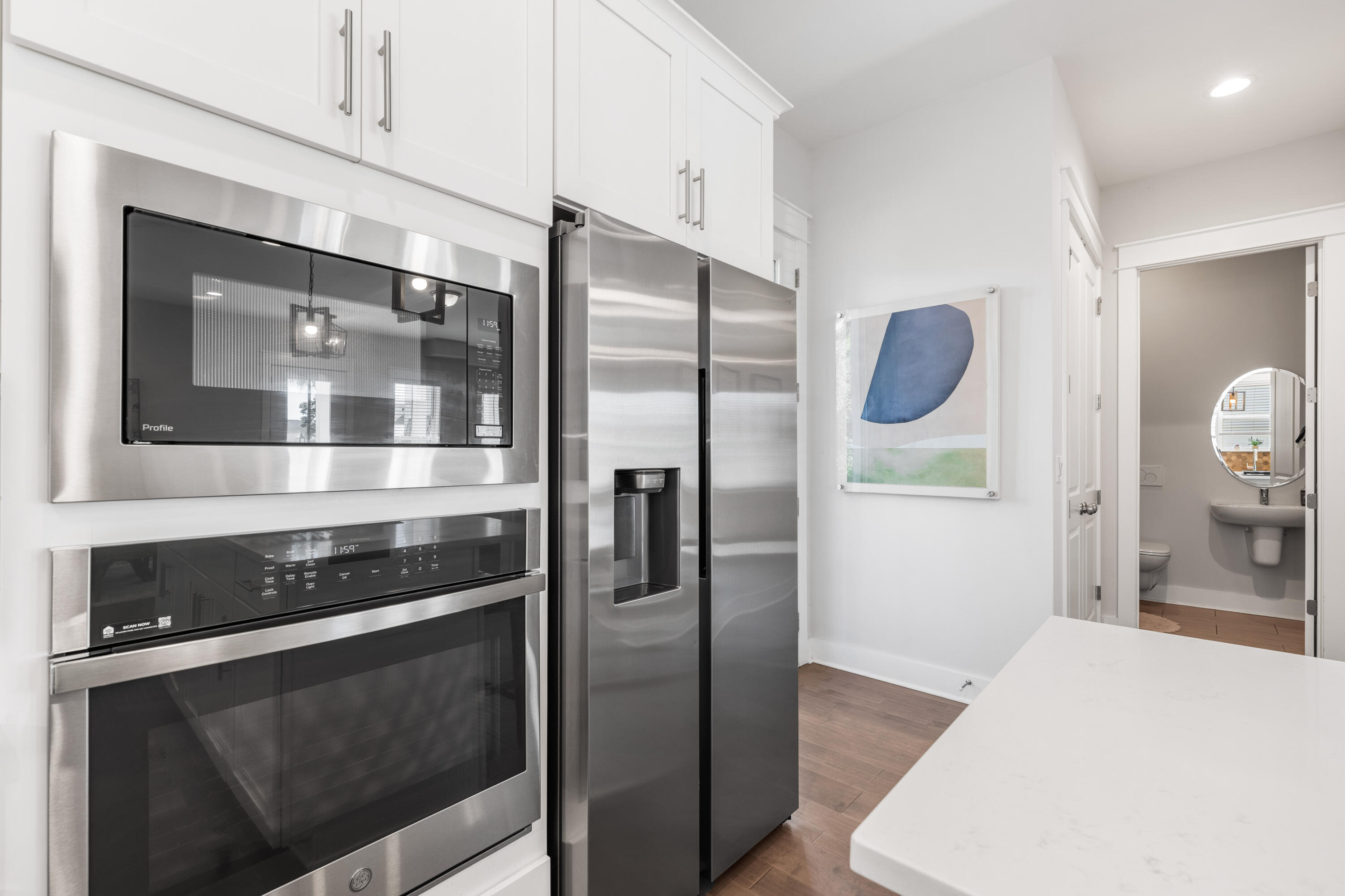 222 Valdare Ln Inlet Beach Inlet Beach, FL 32461 - Photo 9 of 39 a kitchen with stainless steel appliances a refrigerator and stove