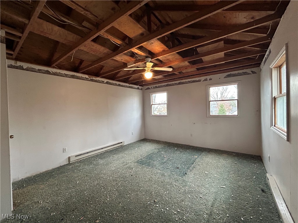796 Rokeby Road Eastlake, OH 44095 - Photo 17 of 23 Unfurnished room with baseboard heating and a ceiling fan