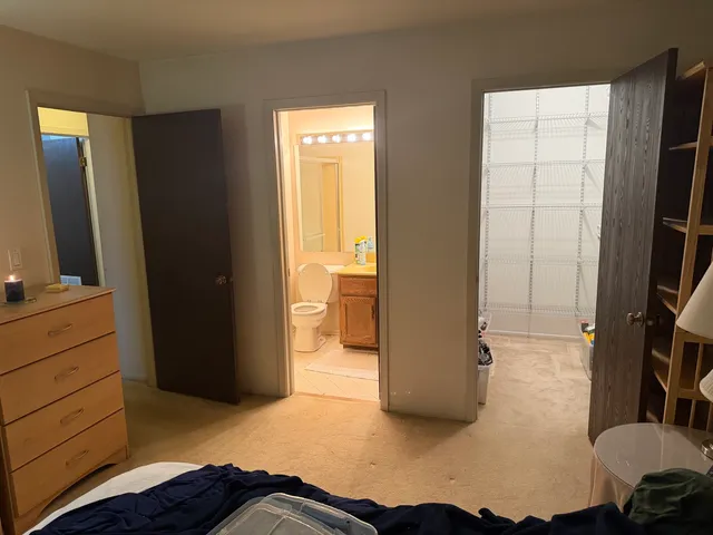 a view of a closet in the back yard