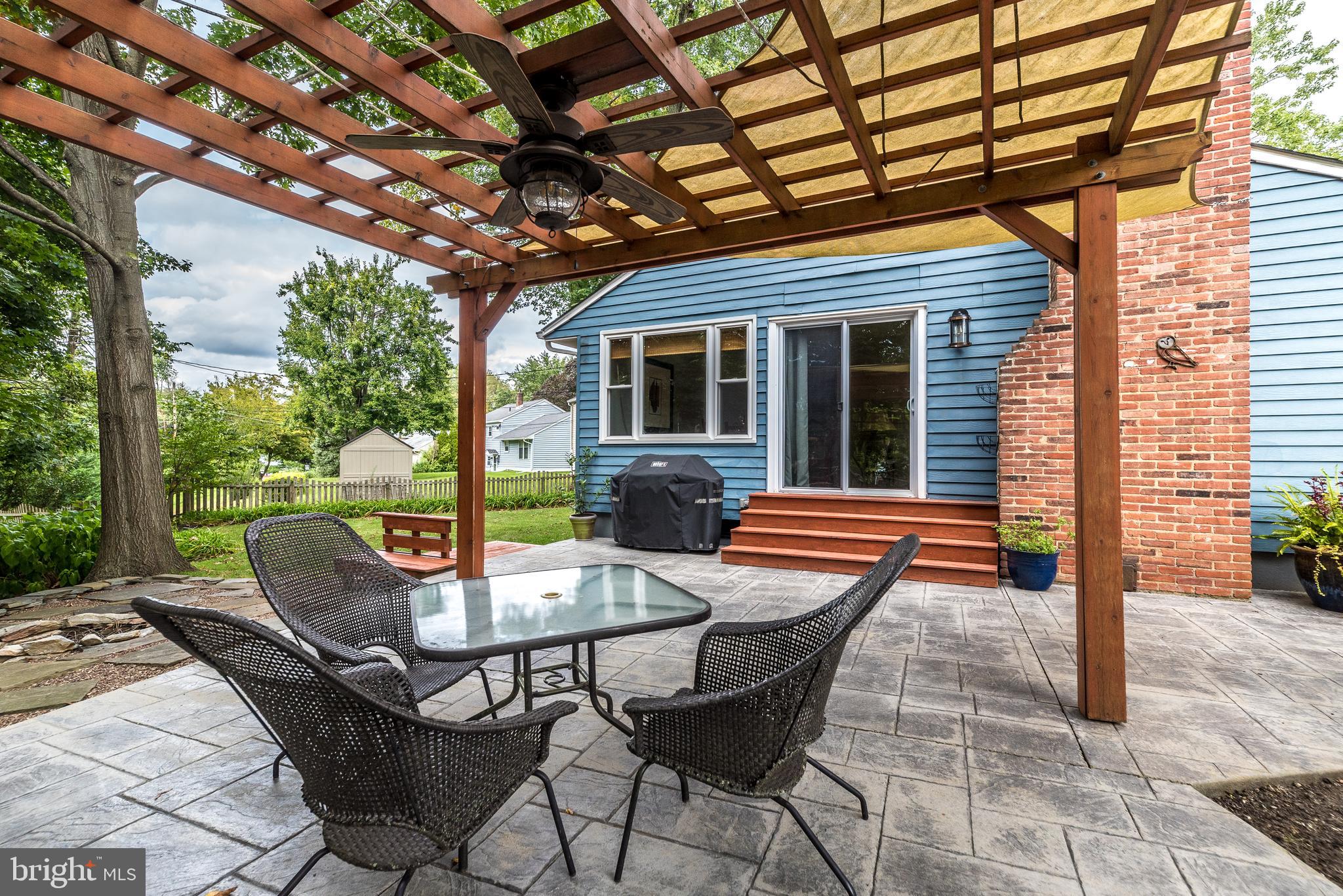 Stamped Concrete Patio and Pergola