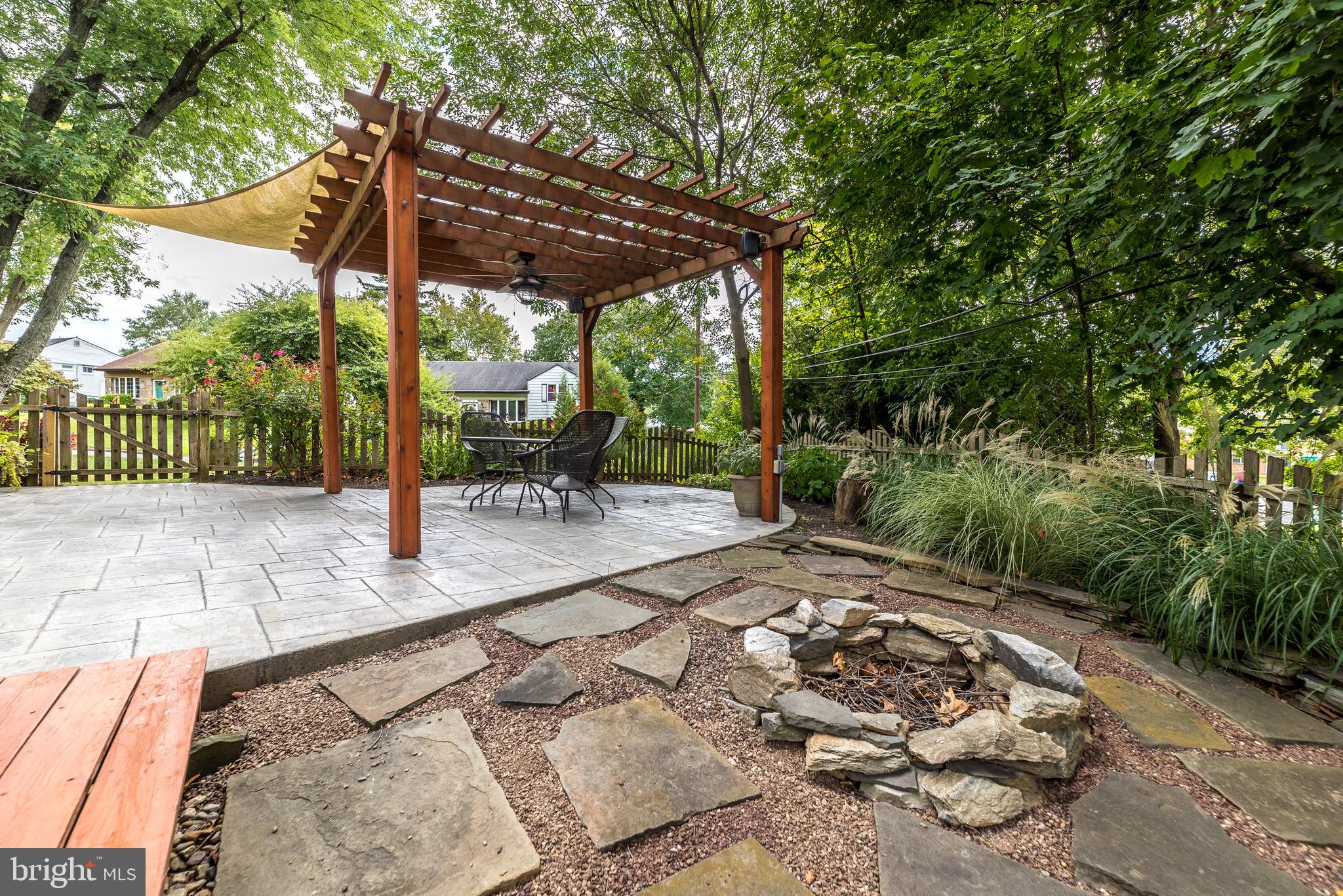 38 Dechert Road Conshohocken, PA 19428 - Photo 22 of 25 Patio, Pergola And Fire Pit