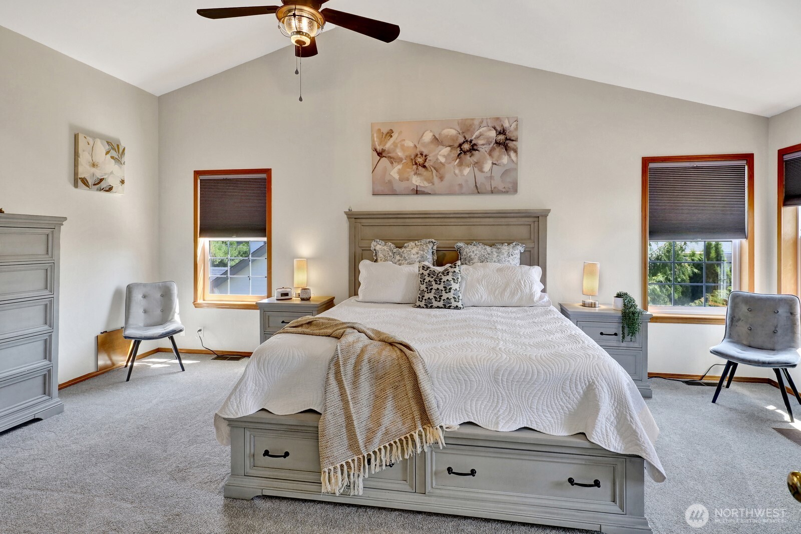 6149 Church Road Ferndale, WA 98248 - Photo 18 of 37 a bedroom with a bed and wooden floor