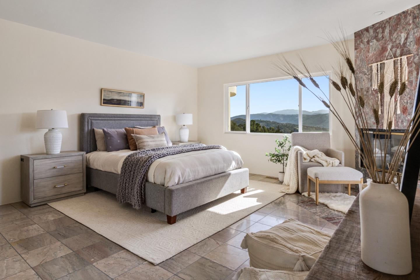 320 El Caminito Road Carmel Valley, CA 93924 - Photo 24 of 62 a bedroom with a large bed and a couch
