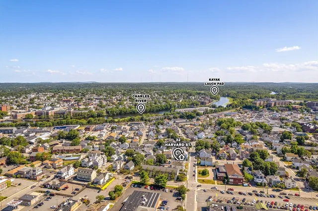 an aerial view of a city