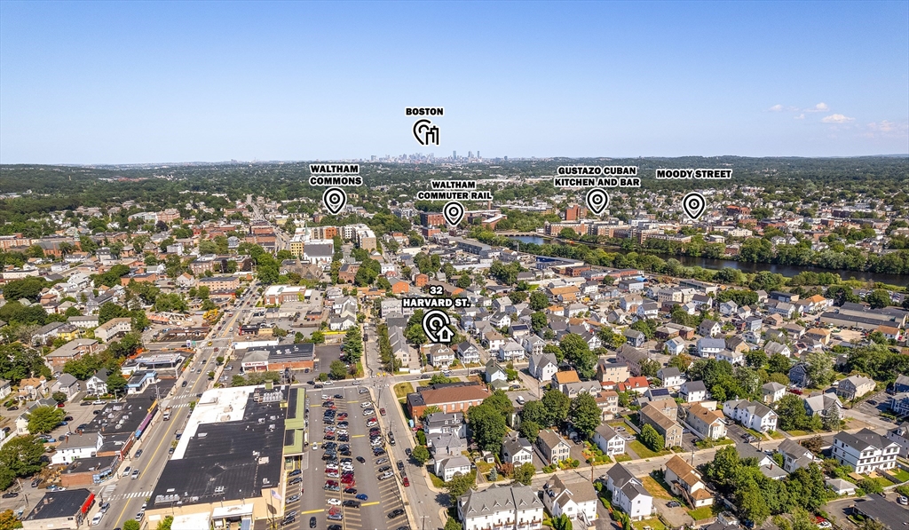32 Harvard Street, Unit 2 Waltham, MA 02453 - Photo 32 of 32 an aerial view of a city
