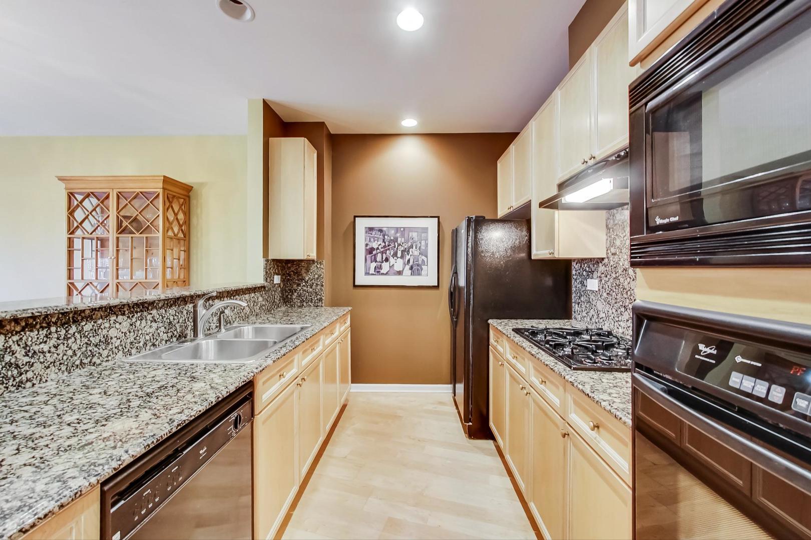 7742 North Sheridan Road, Unit 1L Chicago, IL 60626 - Photo 14 of 40 a kitchen with stainless steel appliances granite countertop a stove and a sink