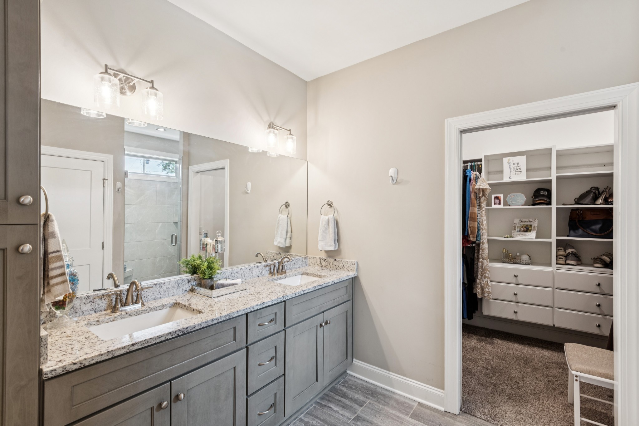 1908 Lucille Street Lebanon, TN 37087 - Photo 23 of 31 a bathroom with a double vanity sink and mirror