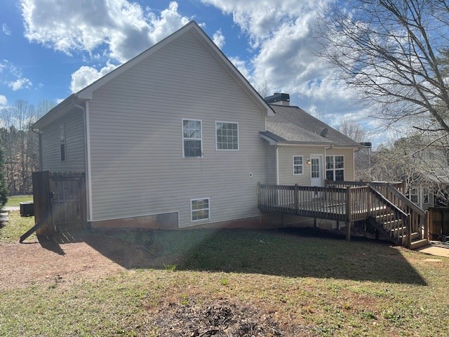 114 Nelson Ridge Drive Ball Ground, GA 30107 - Photo 14 of 15 Rear view with privacy fenced yard