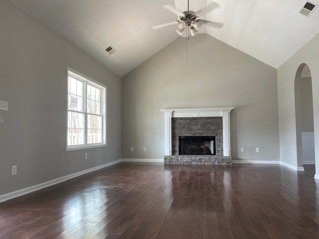 114 Nelson Ridge Drive Ball Ground, GA 30107 - Photo 4 of 15 Living room with gas log fireplace