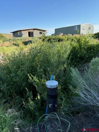 a view of a back yard from a balcony