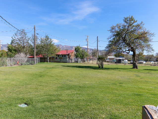 155 West Center Street Fillmore, UT 84631 - Photo 74 of 86 Expansive green lawn with mature trees and a chain-link fence