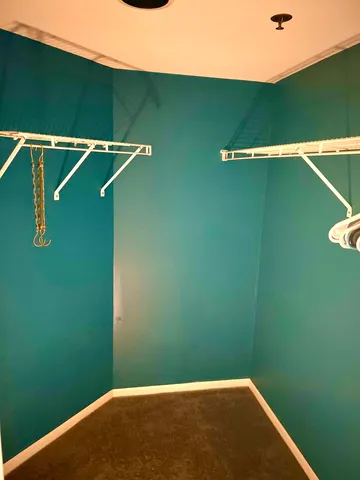 a bathroom with a toilet and a shower curtain