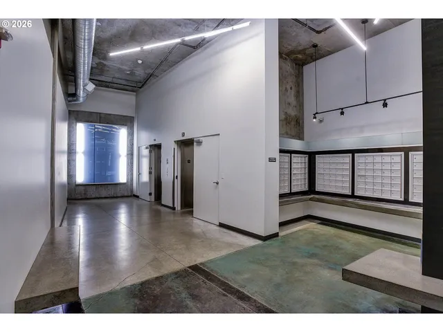 a view of gallery with stairs