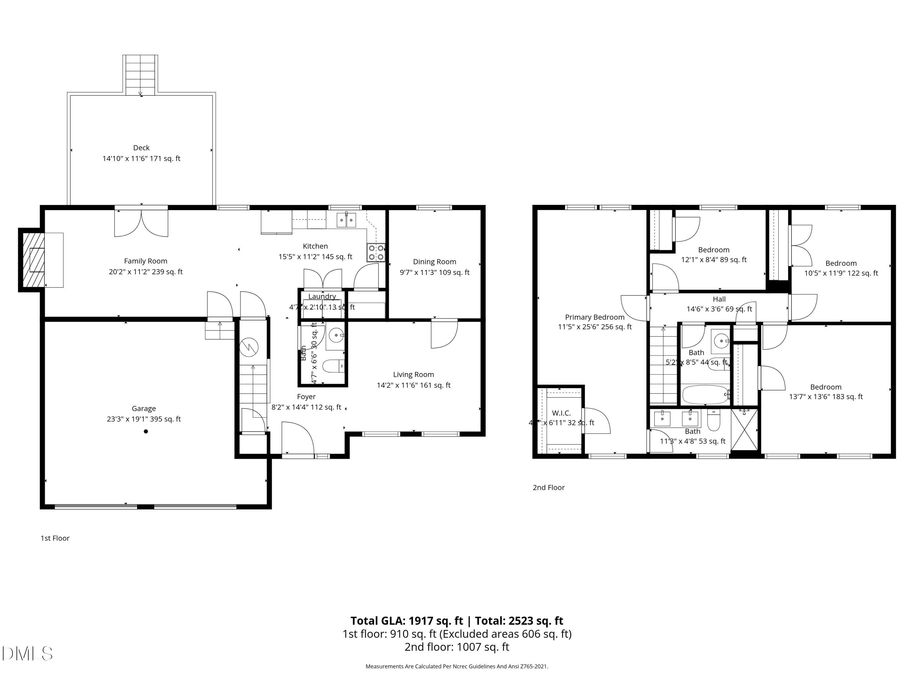 2108 Treverton Place Raleigh, NC 27609 - Photo 27 of 30 a picture of a floor plan