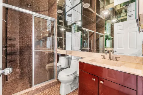 an empty room with closet