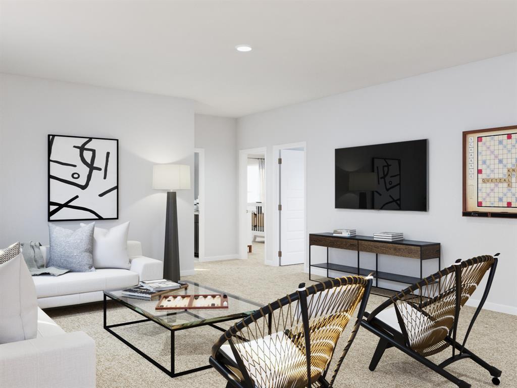 10608 Brocket Lane Crowley, TX 76036 - Photo 35 of 40 a living room with furniture and a flat screen tv