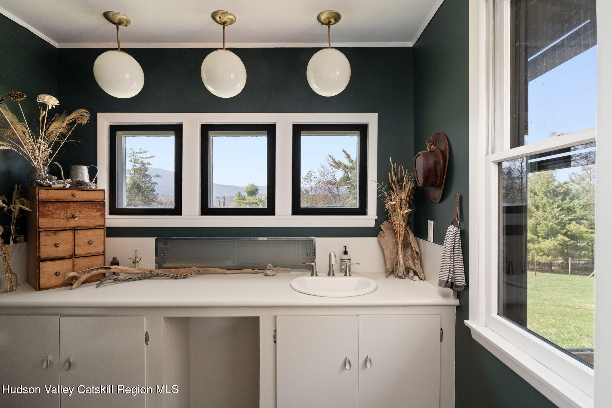 4701 Atwood Road Stone Ridge, NY 12484 - Photo 15 of 41 a bathroom with a sink and a large window